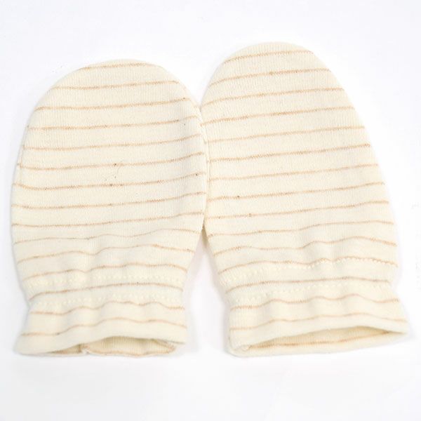 オーガニックコットン フライスボーダー ミトン