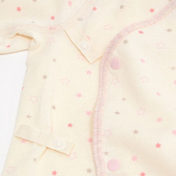 オーガニックコットン ベビー吊天竺 中肌着 金平糖