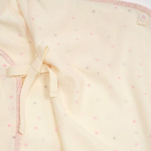 オーガニックコットン ベビー吊天竺 中肌着 金平糖