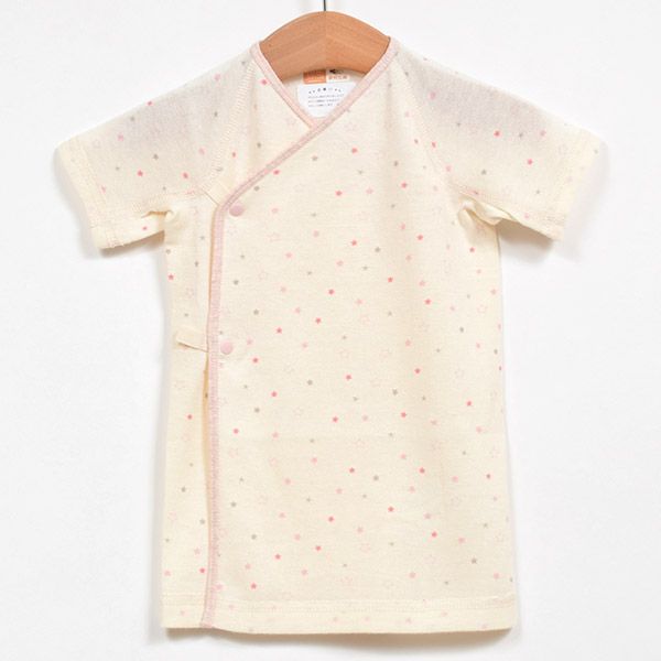 オーガニックコットン ベビー吊天竺 中肌着 金平糖