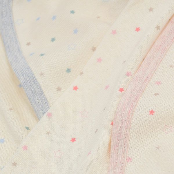 オーガニックコットン ベビー吊天竺 コンビ肌着 金平糖