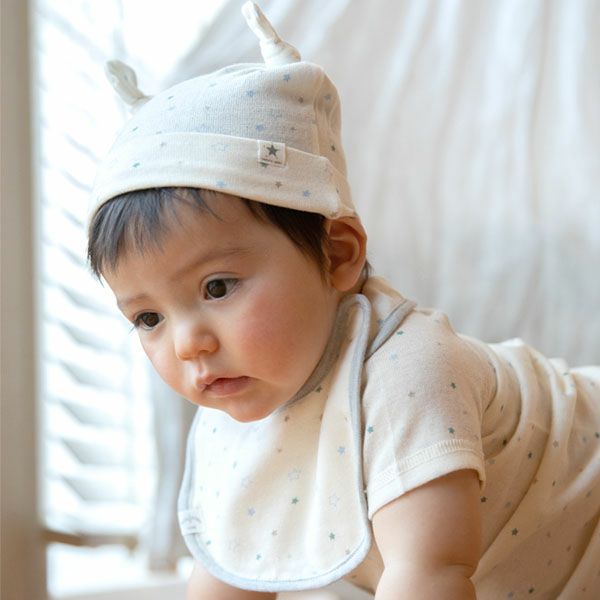 オーガニックコットン ベビー吊天竺 スタイ 金平糖