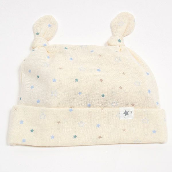 オーガニックコットン ベビー吊天竺 帽子 金平糖