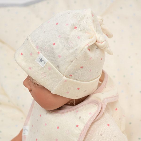 オーガニックコットン ベビー吊天竺 帽子 金平糖