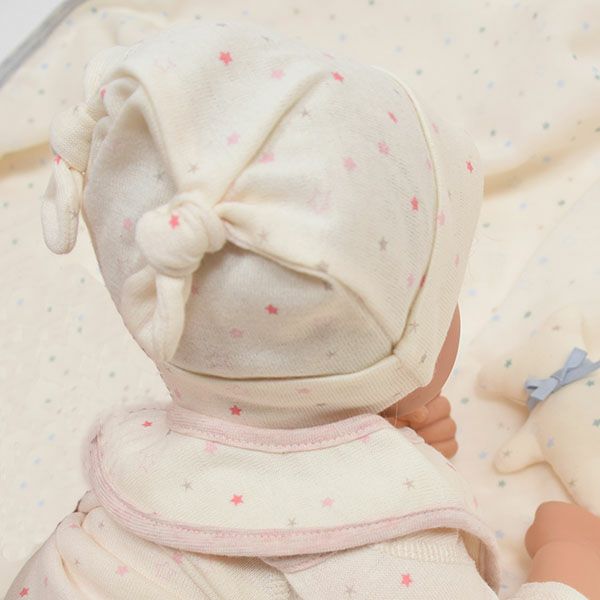 オーガニックコットン ベビー吊天竺 帽子 金平糖