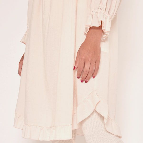 オーガニックコットン チェリーブロッサムドレス レーシーピンク M