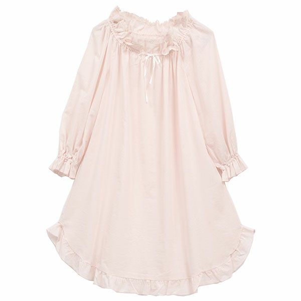 オーガニックコットン チェリーブロッサムドレス レーシーピンク M