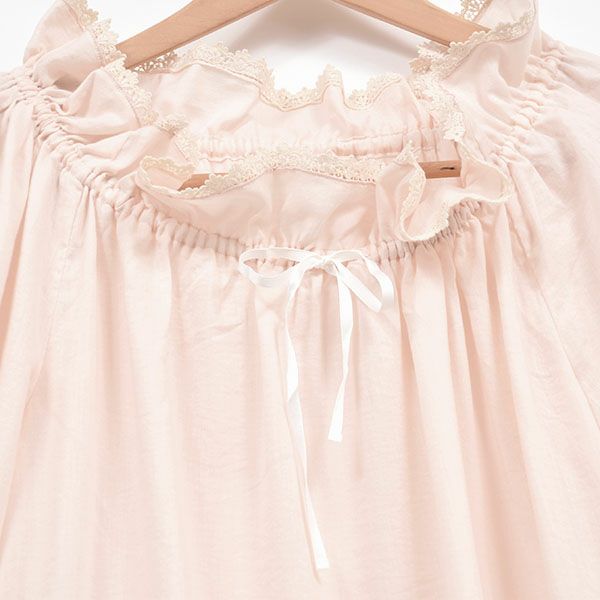 オーガニックコットン チェリーブロッサムドレス レーシーピンク M