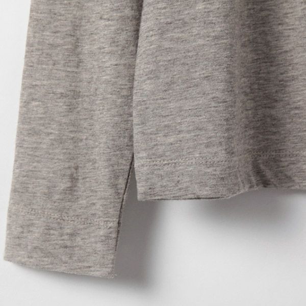 オーガニックコットン&ヤク ボートネックシャツ（長袖）グレー M