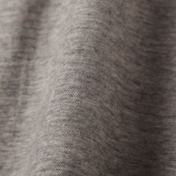 オーガニックコットン&ヤク ボートネックシャツ（長袖）グレー M