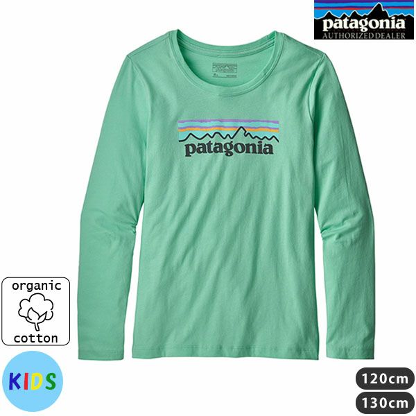 【SALE／40%OFF】オーガニックコットン ガールズ・グラフィック・Tシャツ（長袖）Pastel P-6 Logo