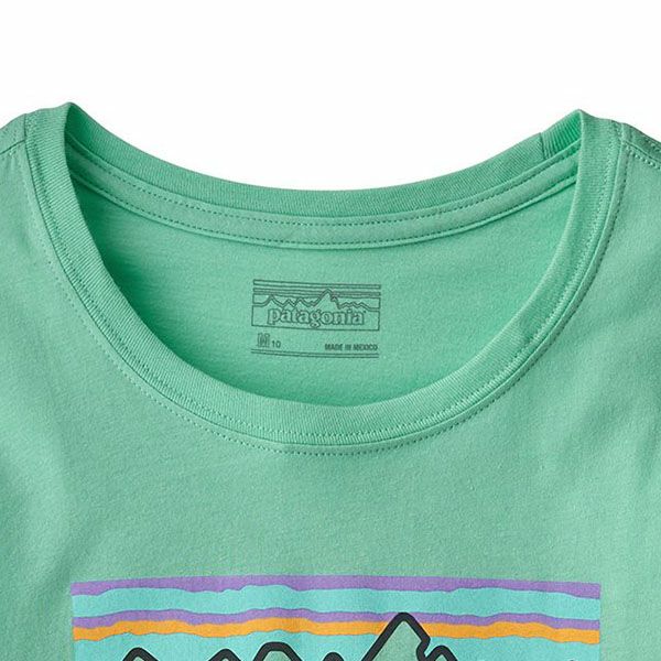 【SALE／40%OFF】オーガニックコットン ガールズ・グラフィック・Tシャツ（長袖）Pastel P-6 Logo
