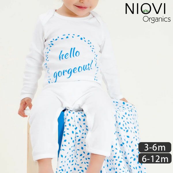 【SALE／40%OFF】オーガニックコットン ベビーカバーオール（長袖）HelloGorgeous