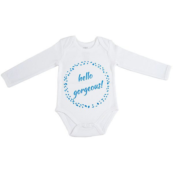 【SALE／40%OFF】オーガニックコットン ベビーボディスーツ（長袖）HelloGorgeous