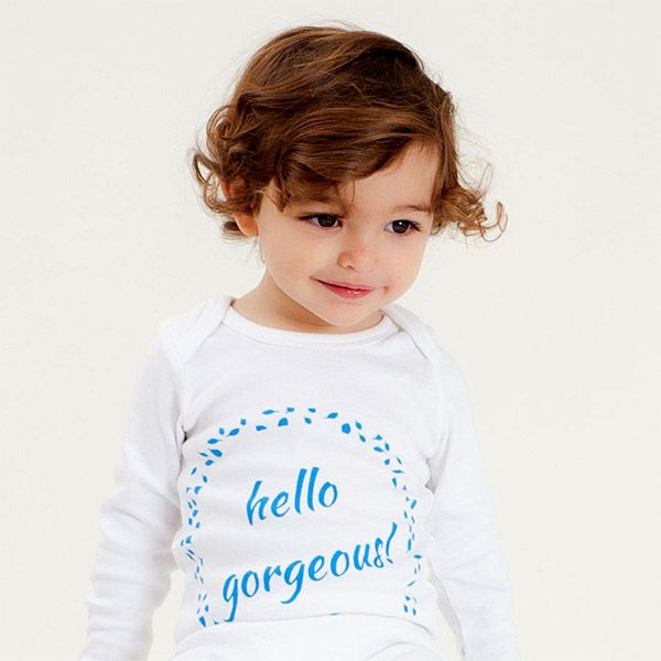 【SALE／40%OFF】オーガニックコットン ベビーボディスーツ（長袖）HelloGorgeous