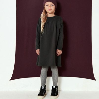 【SALE／40%OFF】オーガニックコットン キッズ イタリアンフリースギャザーワンピース(長袖)