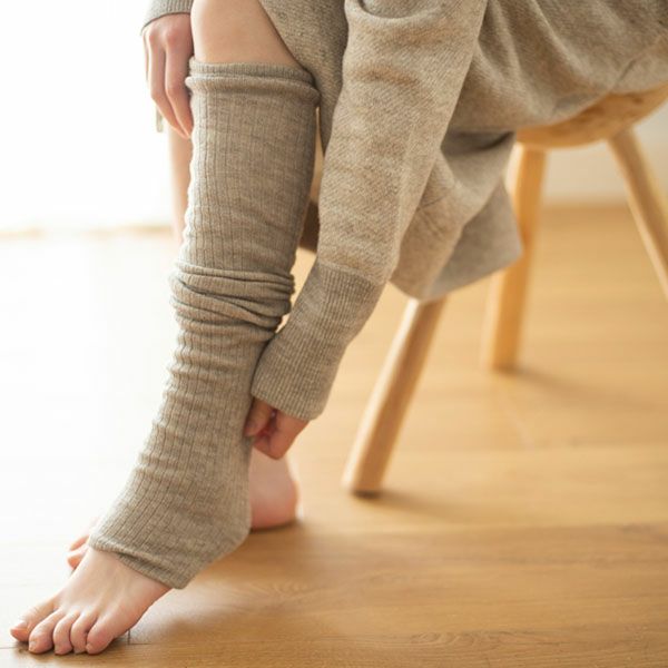 オーガニックコットン＆ヤク Wフェイス アーム＆レッグウォーマー