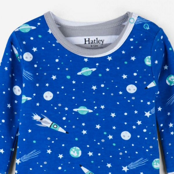 【SALE／40%OFF】オーガニックコットン ベビーパジャマ（長袖） OuterSpace