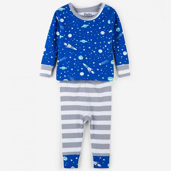 【SALE／40%OFF】オーガニックコットン ベビーパジャマ（長袖） OuterSpace