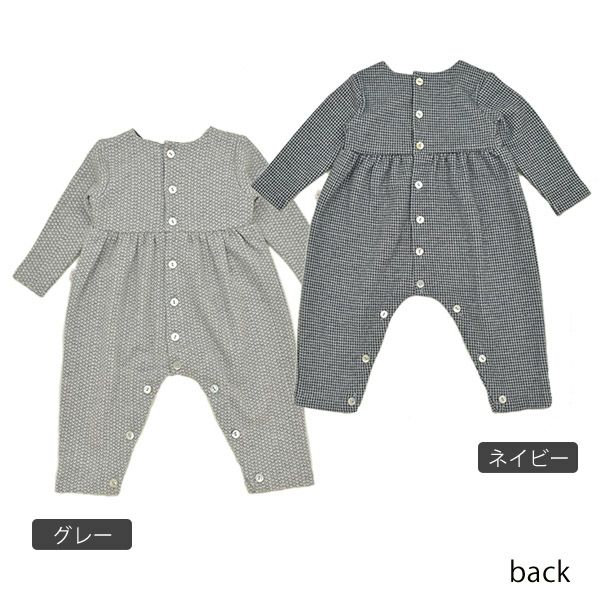 【SALE／40%OFF】オーガニックコットン ベビージャガードカバーオール(長袖)