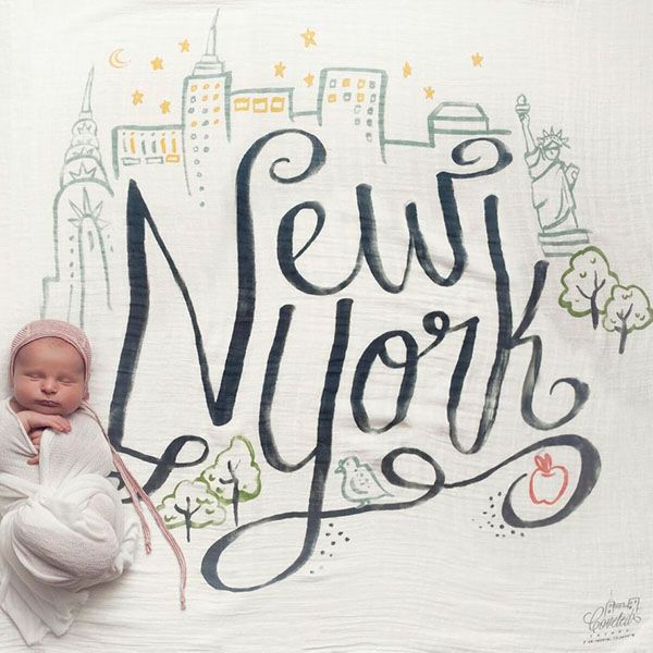 【SALE／40%OFF】オーガニックコットン モスリンスワドルScarf New York