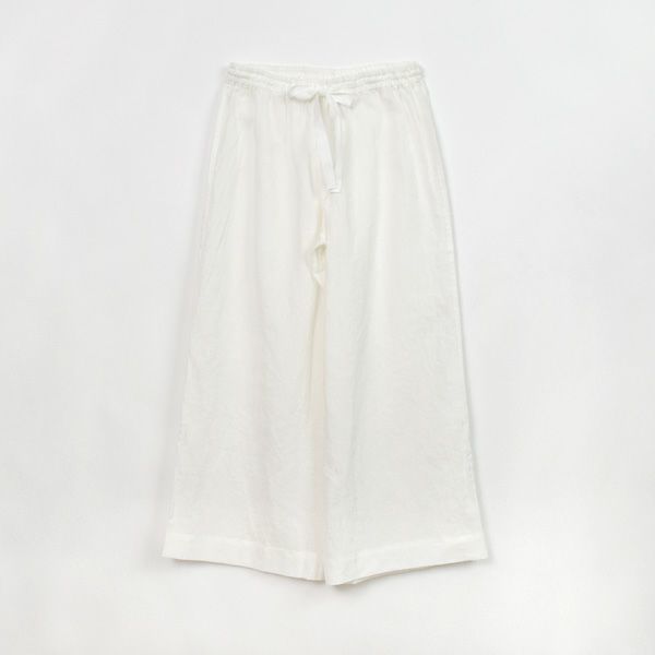 オーガニックコットン＆リネン さらさらパジャマ ホワイト M