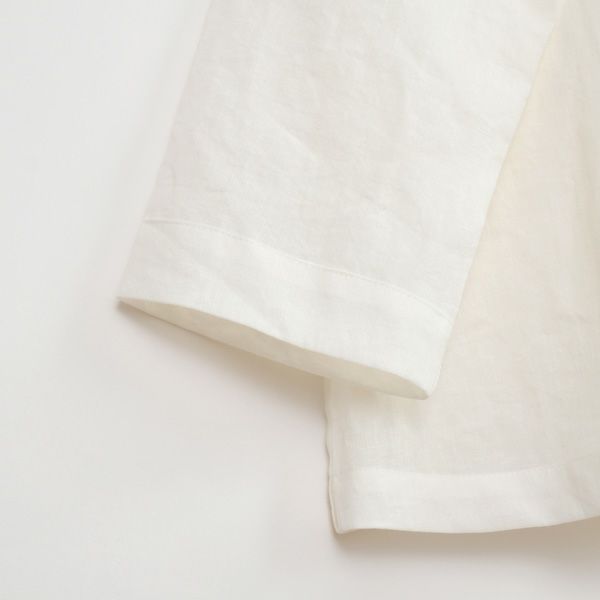 オーガニックコットン＆リネン さらさらパジャマ ホワイト M