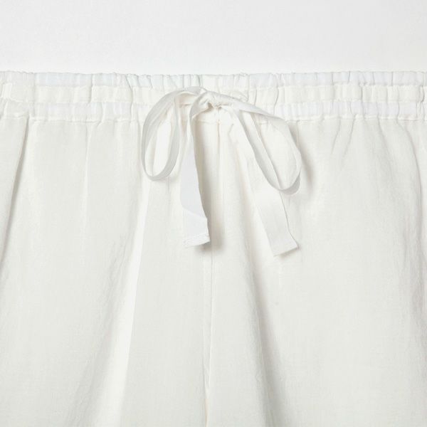 オーガニックコットン＆リネン さらさらパジャマ ホワイト M