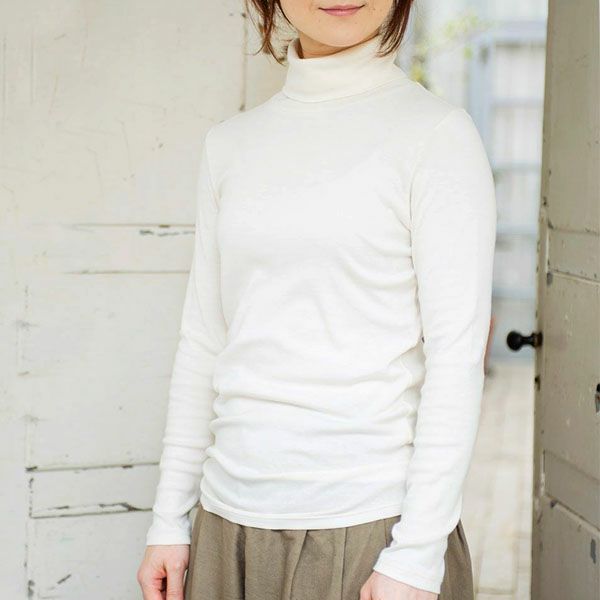 オーガニックコットン ハイネックTシャツ（長袖）