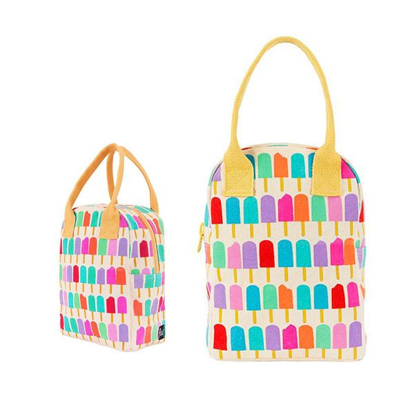 【SALE／30%OFF】オーガニックコットン ランチバッグ ZIP POPSICLE