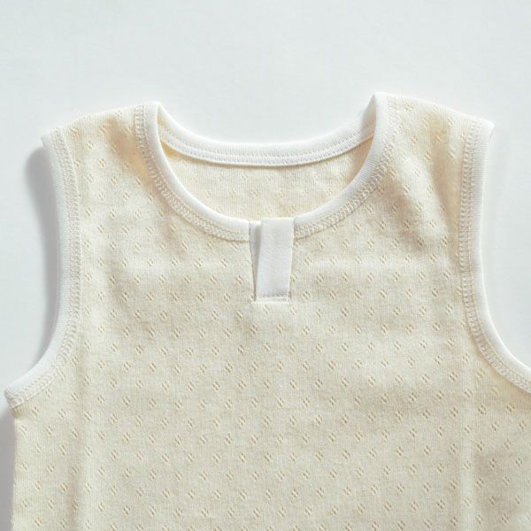 オーガニックコットン ベビーメッシュタンクトップ ナチュラル 80-90