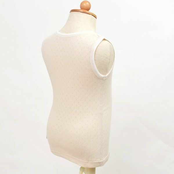 オーガニックコットン ベビーメッシュタンクトップ ナチュラル 80-90