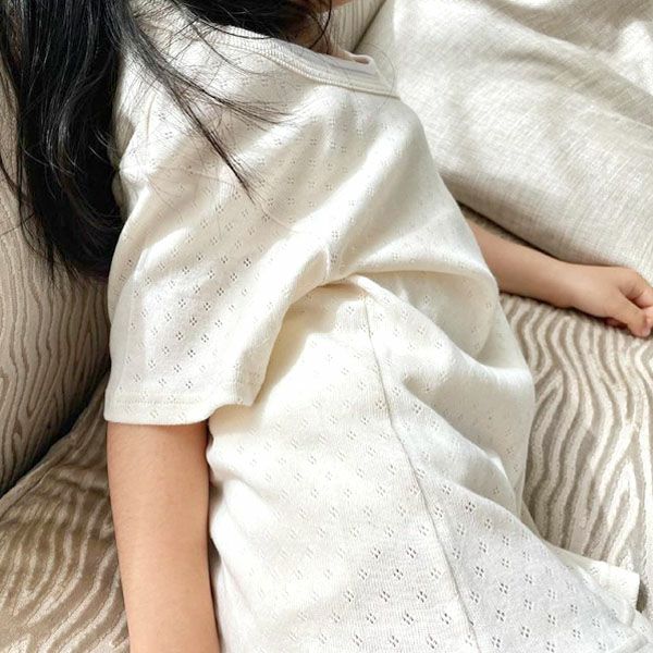 オーガニックコットン 女児エリゼ半袖シャツ