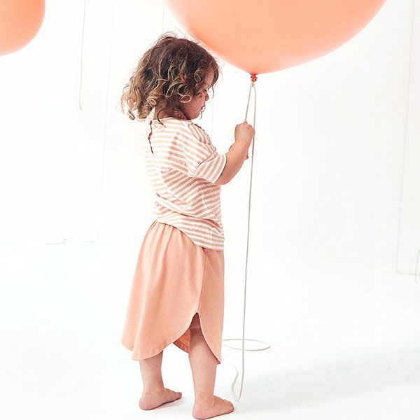 【SALE／70%OFF】オーガニックコットン キッズ ロングムーンスカート