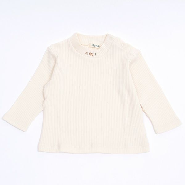 オーガニックコットン ベビーやわらかリブTシャツ(長袖)