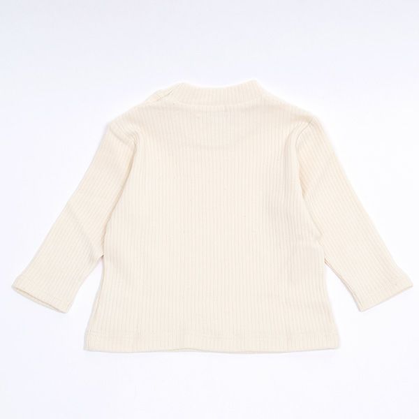 オーガニックコットン ベビーやわらかリブTシャツ(長袖)