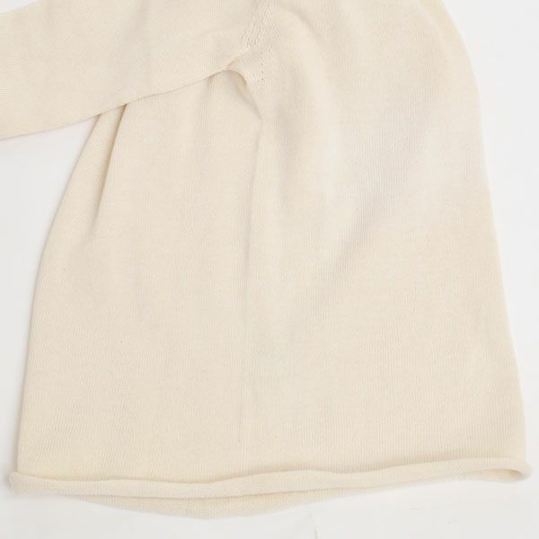 オーガニックコットン 無縫製ボートネックセーター