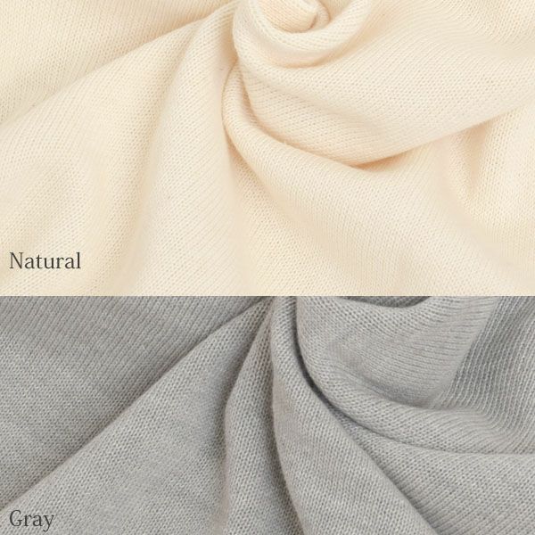 オーガニックコットン 無縫製ボートネックセーター