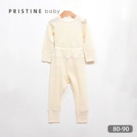 オーガニックコットン ベビー ワッフル長袖パジャマ 80-90