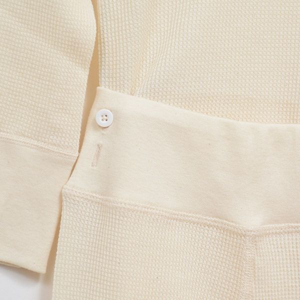 オーガニックコットン ベビー ワッフル長袖パジャマ 80-90