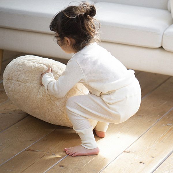 オーガニックコットン ベビー ワッフル長袖パジャマ 80-90