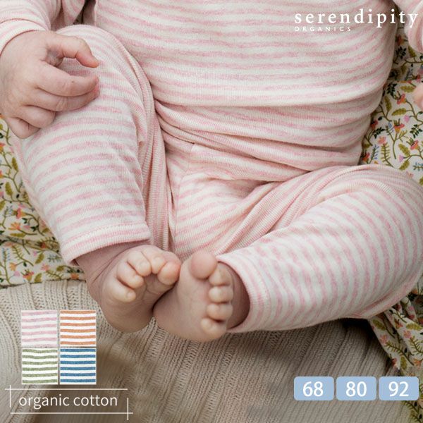 オーガニックコットン ベビー ボーダーレギンス