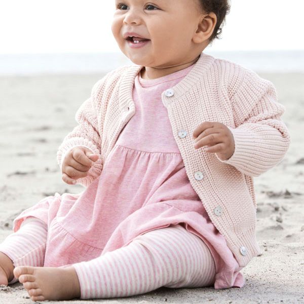 オーガニックコットン ベビー ボーダーレギンス