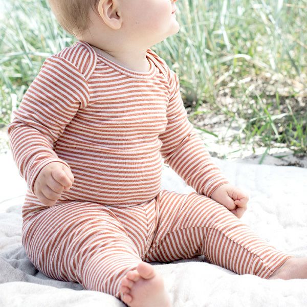 オーガニックコットン ベビー ボーダーレギンス
