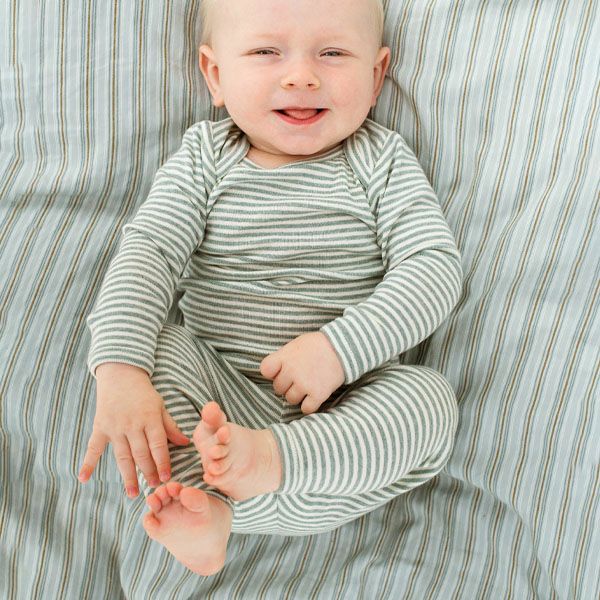 オーガニックコットン ベビー ボーダーレギンス