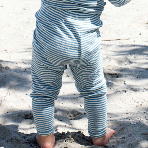 オーガニックコットン ベビー ボーダーレギンス