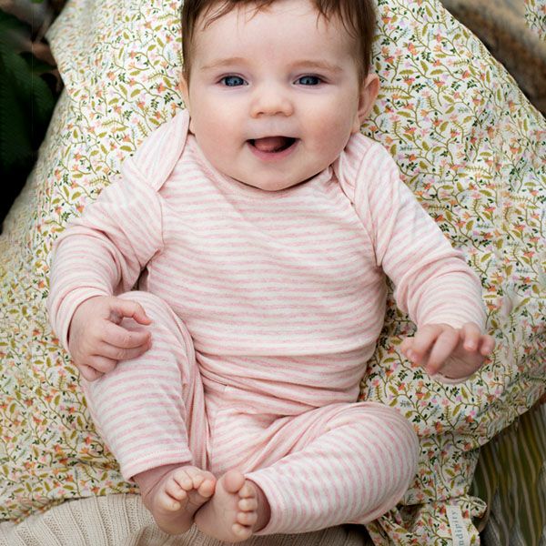 オーガニックコットン ベビー ボーダーレギンス
