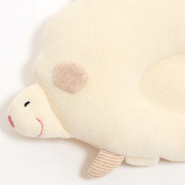オーガニックコットン ひつじのベビーまくら 生成り