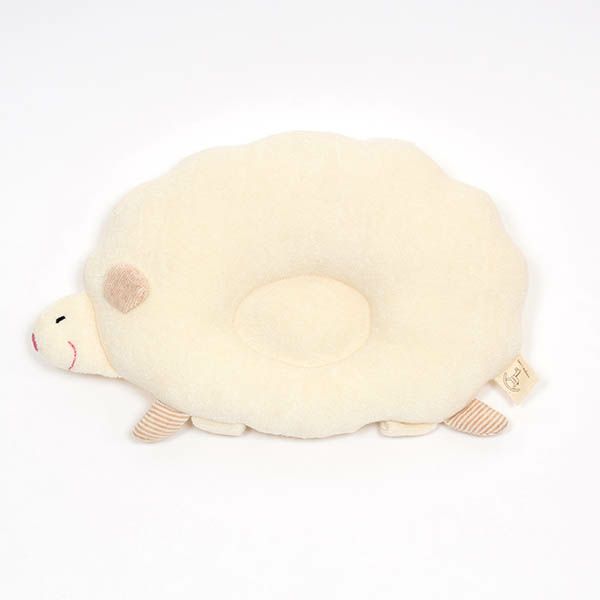 オーガニックコットン ひつじのベビーまくら 生成り