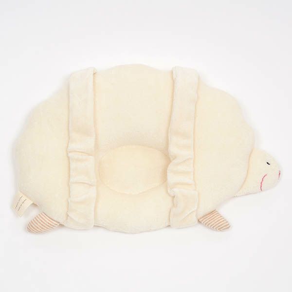 オーガニックコットン ひつじのベビーまくら 生成り